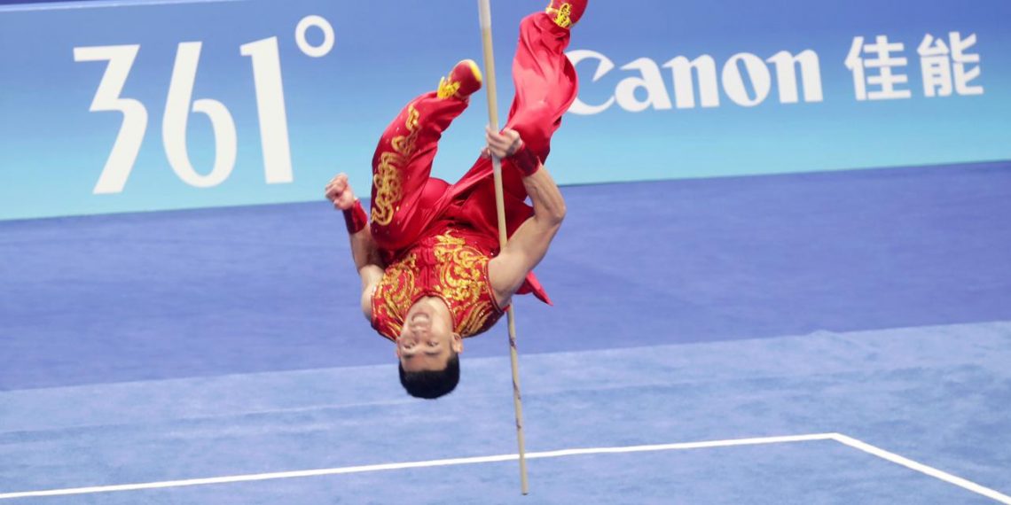 Atlet wushu Harris Horatius.(foto:raiky/kemenpora.go.id)