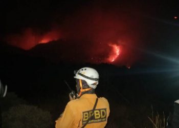 Gunung Papandayan kebakaran