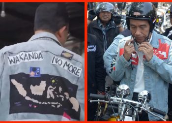Jaket jeans jins Anies & Jokowi