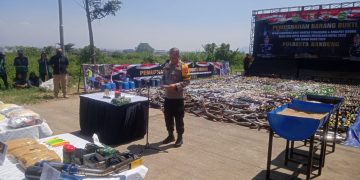 Pemusnahan barang bukti miras, narkoba, knalpot