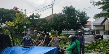 Pohon tumbang Polsek Lengkong