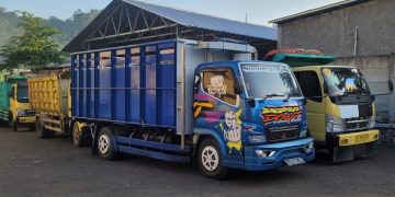 Tanpa Dilengkapi Dokumen Perizinan, 8 kendaraan truk Pengangkut Pasir Besi diamankan Polres Sukabumi