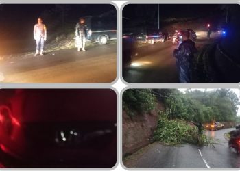 Longsor di Bungbulang Garut yang menutup Jalan Raya Bungbulang di Kecamatan Pamulihan telah dibersihkan, jalan sudah pulih. (FOTO: Polsek Pamulihan, Polres Garut)