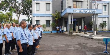 Bupati Garut Rudy Gunawan soroti kinerja Perusahaan Umum Daerah Air Minum (Perumda) Tirta Intan Garut.