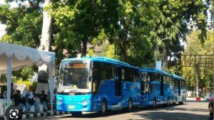 Uji Coba Bus Listrik BRT bus rapid transit KIR