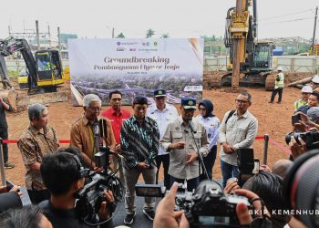 Groundbreaking Flyover Stasiun Tenjo Kabupaten Bogor oleh Menhub Budi Karya Sumadi