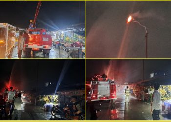 Kapolsek Citamiang AKP Iwan Hendi Sutisna mengatakan lokasi kebakaran lampu PJU tepatnya berada di Jalan Tipas Gade RT 02 RW 04 Kelurahan Tipar Kecamatan Citamiang.