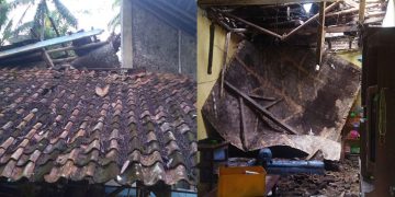 Gempa Garut merusak rumah warga hingga ambruk di Dusun Sukahurip Rt.027 Rw.011 Desa Sindangsari Kecamatan Cikoneng Kabupaten Ciamis.