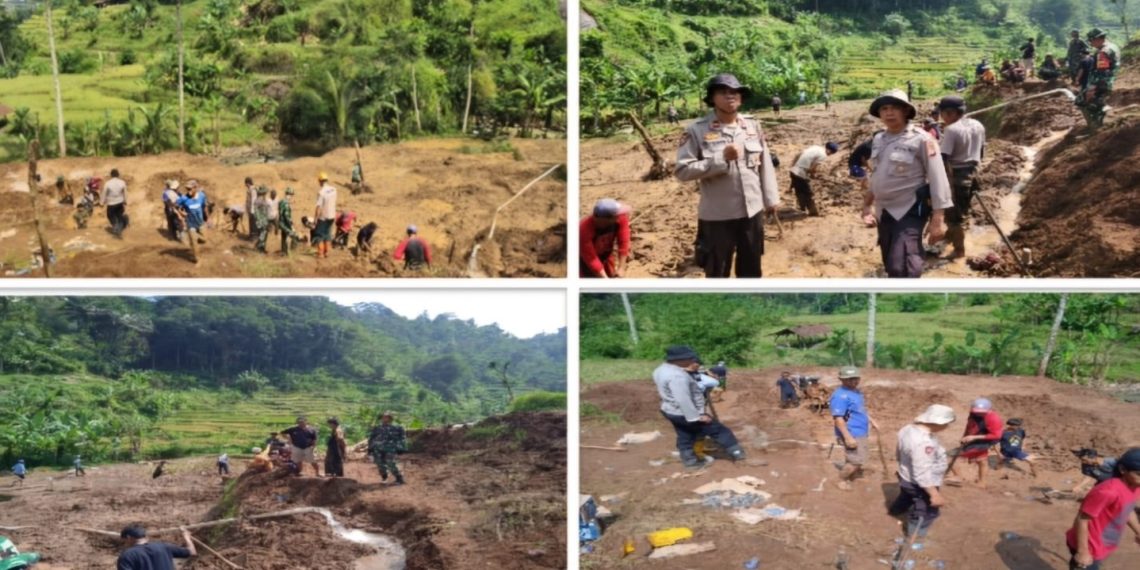 Hari ketiga pencarian korban longsor di Kampung Cimanggu RW 16 Desa Cempaka Mekar Kec. Padalarang Kab. Bandung Barat dihentikan sementara akibat cuaca.