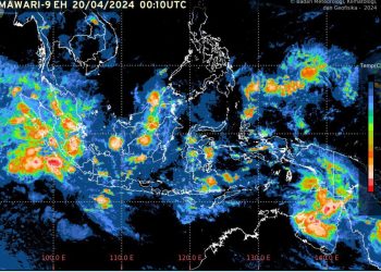 Sepekan ke depan, sebagian wilayah diguyur hujan lebat hingga sedang, kata Kepala Pusat Meteorologi Publik Andri Ramdhani.