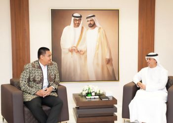 Menteri Pemuda dan Olahraga (Menpora) Republik Indonesia Dito Ariotedjo bertemu dengan Menteri Pendidikan Uni Emirat Arab (UEA) Dr. Ahmad Belhoul Al Falasi. Dalam pertemuan itu, Menteri Ahmad Belhoul menyampaikan dukungan dari UEA kepada Indonesia untuk menjadi tuan rumah Piala Dunia U-20 FIFA.(foto:istimewa)