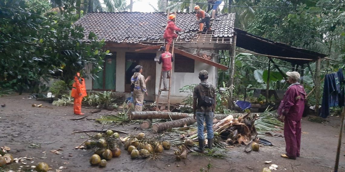 Rumah tertimpa pohon