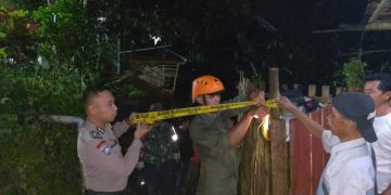 Sungai Citatih Sukabumi meluap menghanyutkan satu rumah dan merusak beberapa rumah lainnya pada Rabu (3/42024) sekitar pukul 18.15.