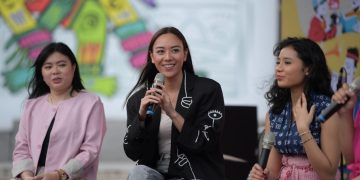 Staf Khusus Menpora Bidang Komunikasi dan Hubungan Internasional, Alia Noorayu Laksono, mengajak anak muda Indonesia terus kembangkan kemampuan diri, pengalaman dan wawasan di Pesta Prestasi Kemenpora Volume III.(foto:bagus/kemenpora.go.id)