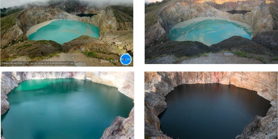 Gunung Kelimutu di NTT naik status jadi waspada seiring dengan air di tiga danau yang dimiliki dalam beberapa waktu ini mengalami perubahan warna.
