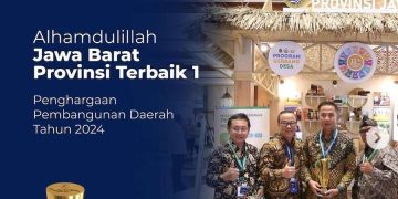Jawa Barat sabet Penghargaan Pembangunan Daerah (PPD) 2024 sebagai daerah terbaik pertama di Indonesia dalam pembangunan daerah.
