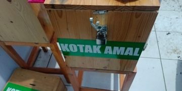 Kotak amal dan mixer masjid digasak pencuri di Masjid Jami As Sidiq Dusun Linggamanik Desa Panyingkiran Kec/Kab. Ciamis.