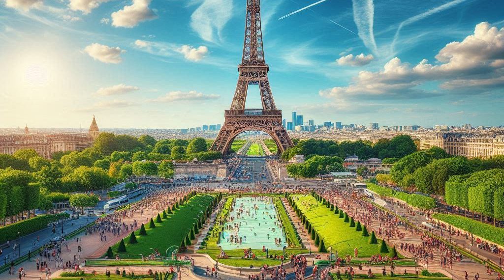 Liburan eropa menara eiffel paris prancis
