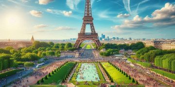 Liburan eropa menara eiffel paris prancis