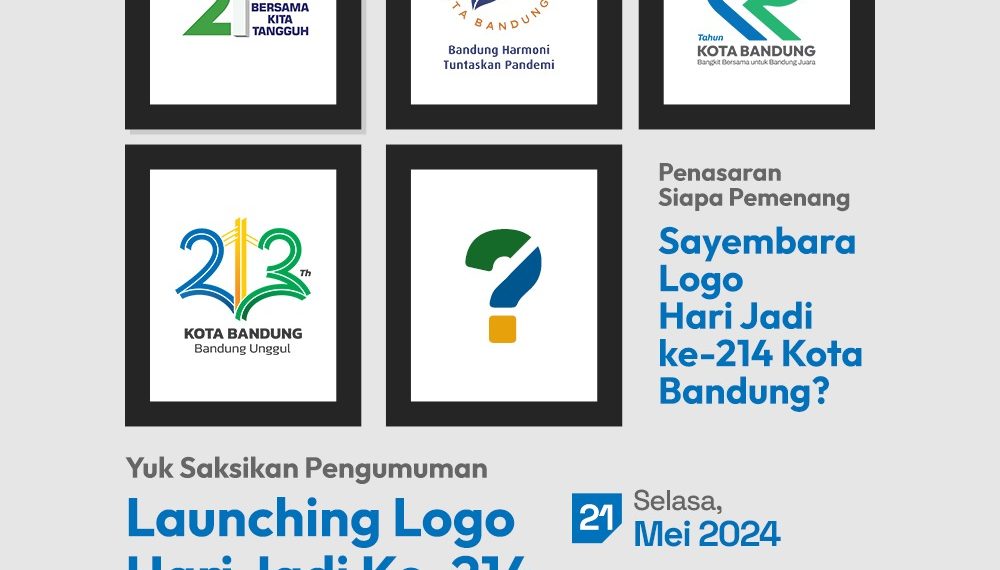 Pemenang desain logo Hari Jadi Kota Bandung ke-214 akan diumumkan pada hari ini Selasa 21 Mei 2024.