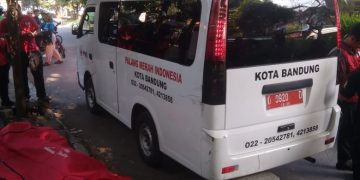 Pesepeda meninggal di Dago tepatnya di depan Apotik Kimia Farma Simpang Dago, Minggu 12 Mei 2024.