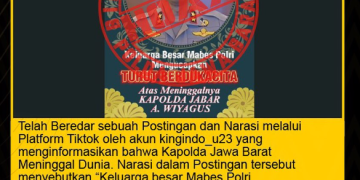 Kabar hoax, Kapolda Jabar Irjen Pol. Dr Akhmad Wiyagus dikabarkan meninggal dunia.