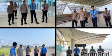 Polres Majalengka cek Bandara Kertajati terkait persiapan penerbangan haji di bandara tersebut.