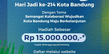 Sayembara logo HUT Kota Bandung 214 diselenggarakan oleh Dinas Kebudayaan dan Pariwisata Kota Bandung. Tahun ini, tema Hari Jadi Kota Bandung yaitu "Semangat Kolaborasi Wujudkan Kota Bandung Maju Berkelanjutan."