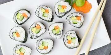 Sushi Pilihan menu makan siang untuk Minggu 12 Mei 2024.