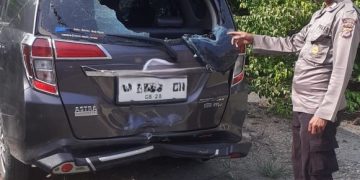 Tabrakan antara motor Yamaha Jupiter Mx dengan Daihatsu Sigra pada Jumat 3 Mei sekitar pukul 06.30 WIB.