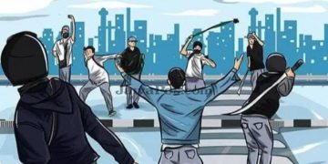 Ilustrasi aksi tawuran pelajar.(Foto:Istimewa).