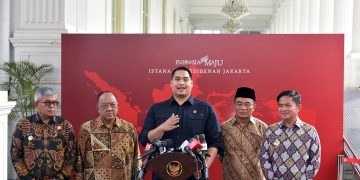 Menpora Dito Ariotedjo Memberikan Keterangan Pers Usai Ratas Lanjutan Pembahasan Persiapan PON XXI Aceh-Sumatra Utara dan Peparnas Tahun 2024 di Istana Merdeka, Jakarta, Kamis (13/06/2024). (Foto: Humas Setkab/Seno)