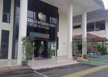 Gedung Pengadilan Negeri (PN) Bandung, Jln.L.L.R.E.Martadinata, tempat digelarnya sidang gugatan praperadilan Pegi Setiawan, tersangka kasus pembunuhan Vina dan Eky.(Foto:Istimewa).