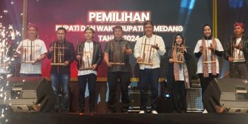 Pj Bupati Yudia Ramli hadiri peluncuran Pilbup Sumedang 2024.