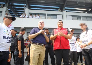 Menteri Pemuda dan Olahraga Republik Indonesia (Menpora RI), Dito Ariotedjo hadir pada acara Olympic Day 2024 di Komplek Gelora Bung Karno, Jakarta, pada Sabtu (22/6) siang.(foto:herry/kemenpora.go.id)