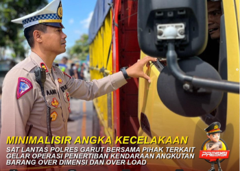 Polres Garut razia kendaraan ODOL atau over dimensi over load Rabu 26 Juni 2026. Kasatlantas Polres Garut Iptu Aang Andi Suhandi mengatakan operasi itu dalam rangka meningkatkan keselamatan lalu lintas dan menegakkan disiplin berlalu lintas di Kabupaten Garut.