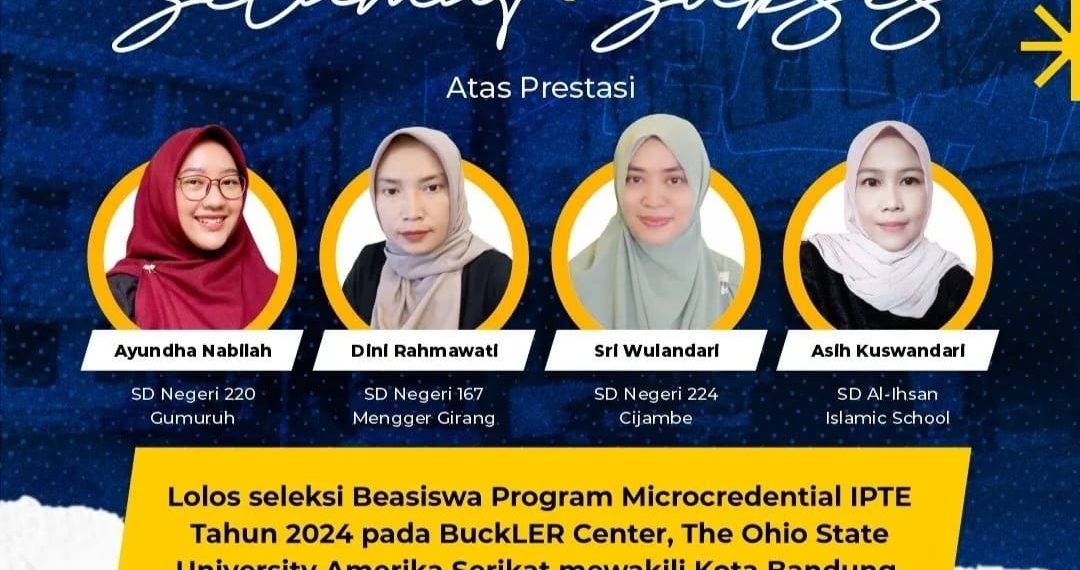 Empat guru Sekolah Dasar Kota Bandung lolos seleksi beasiswa di negeri Paman Sam, Amerika Serikat.
