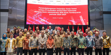 Pembaruan kerja sama bank bjb dengan PT Kustodian Sentral Efek Indonesia (KSEI), Jumat (19/7) di Main Hall Bursa Efek Indonesia.