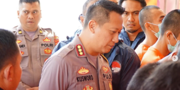 Kapolresta Bandung Kombes Pol Kusworo Wibowo mengungkapkan hasil Operasti Antuk dalam konferensi pers di Mapolresta Bandung pada Selasa, 30 Juli 2024.