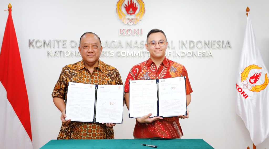 MoU KONI dan Oyo Indonesia.(FOTO: Humas KONI Pusat)
