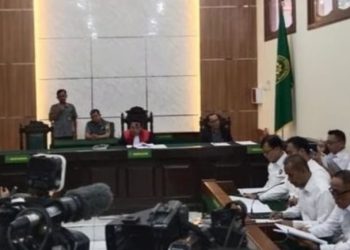 Sidang lanjutan gugatan praperadilan Pegi Setiawan di Pengadilan Negeri (PN) Bandung, dengan agenda pembacaan jawaban dari tim hukum Polda Jabar, Selasa (02/07/2024).Foto:Istimewa).
