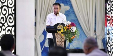 Penjabat Gubernur Jawa Barat, Bey Machmudin, menghadiri Rapat Koordinasi (Rakor) Lintas Sektoral Operasi Mantap Praja Lodaya 2024 yang digelar di aula Ditlantas Polda Jabar, Kota Bandung, Senin 12 Agustus 2024.