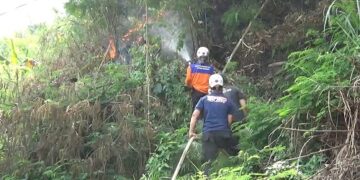 Kebakaran lahan di Kabupaten Sumedang.(FOTO: Humas Pemkab Sumedang)