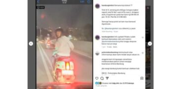 Aksi Fajar Handika, sang 'koboi' jalanan menodongkan pistol di flyover, Jalan Supratman, Kota Bandung, yang viral di medsos berujung ditangkap polisi dan minta maaf.(Foto:Istimewa).