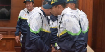 Kontingen Jawa Barat pada PON XXI/2024 dipimpin oleh Kepala Polda Jabar Irjen Pol Akhmad Wiyagus. Bey percaya bahwa Akhmad Wiyagus akan mampu memotivasi para atlet untuk mencapai hasil terbaik.(FOTO: Istimewa)