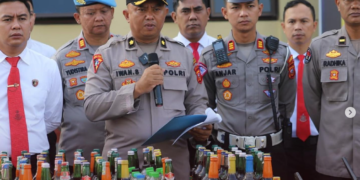 Polres Cianjur menggelar konferensi pers mengenai hasil kegiatan rutin yang ditingkatkan (KRYD) selama tujuh hari dari 12 hingga 18 Agustus 2024.