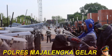 Polres Majalengka, Polda Jabar gelar latihan simulasi penanganan kontijensi sebagai bagian dari persiapan pengamanan Pilkada 2024 di Kabupaten Majalengka. (FOTO: Istimewa)