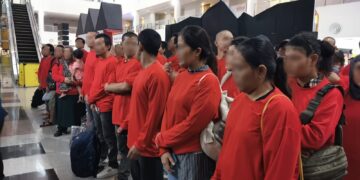 Pemulangan pekerja migran Indonesia beberapa waktu lalu.(FOTO/Ilustrasi: Kemlu)