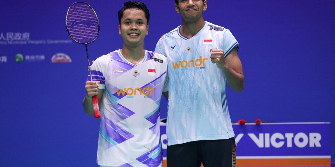 Anthony Sinisuka Ginting Menang dan Chico Aura Dwi Wardoyo.(FOTO: Humas PBSI)