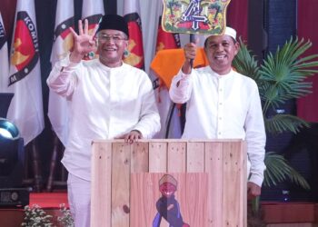 Paslon gubernur dan wakil gubernur Jabar nomer urut 4 Dedi Mulyadi dan Erwan. (Dok Istimewa)